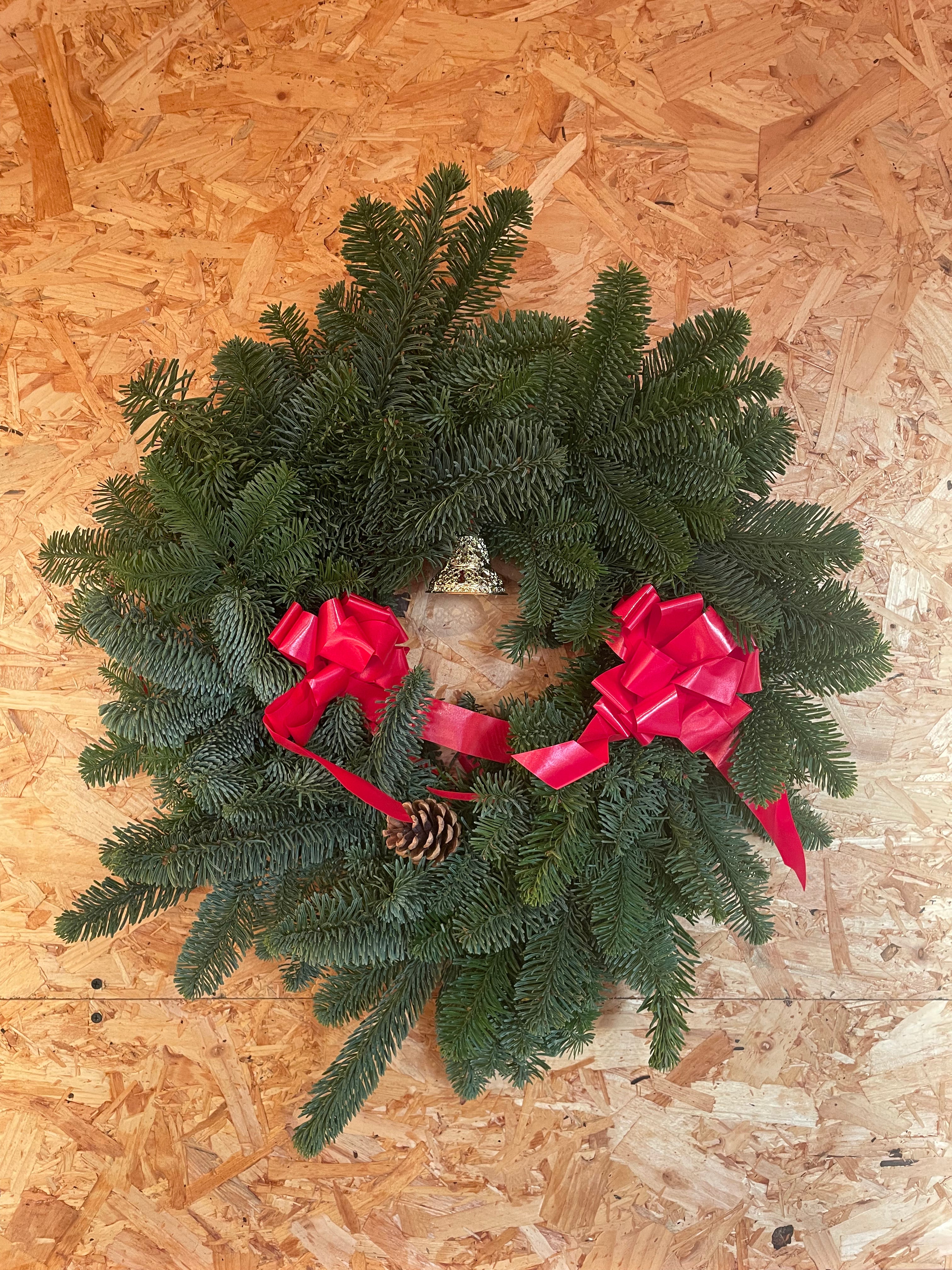 Wreath - Decorated Christmas Nobel Fir Wreath